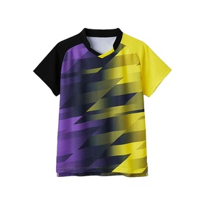 Ventes en gros de maillots de tennis pour hommes, coupe confortable, taille standard, 100% polyester, protection UV, séchage rapide, antibactérien, uniforme de tennis - Product Image 2