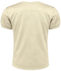Camiseta de Fútbol Americano Personalizada en Color Blanco Crema, Uniforme de Práctica de Fútbol Americano, Transpirable, de Malla, para Entrenamiento Atlético, Venta al Por Mayor - Product Image 2