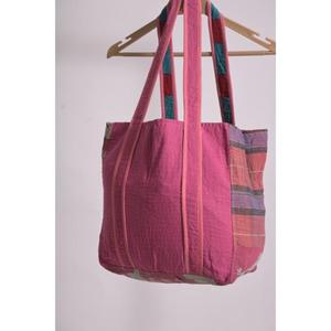 Bolso Tote Kantha de Algodón Hecho a Mano, Bolso de Hombro Vintage Indio, Bolso de Compras Boho, Bolsos Casuales Ecológicos, Duraderos, 3L+, Unisex - Product Image 2