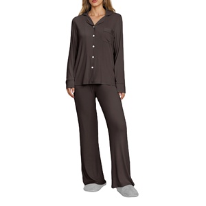 Women's Longewear Modal Sleepwear Set Soft Stretch Pyjama Set Breathable Ladies Pyjamas - Product Image 1
