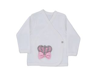 Vente en gros de 10 pièces de barboteuses pour bébé fille en coton 100% tricoté, logo personnalisé, fabrication artisanale, manches longues, bulles, rose, boutons - Product Image 2