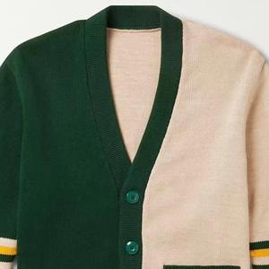Cardigan sur mesure col en V tricoté décontracté pour femme avec broderie logo frontal et boutons Hiver 20260 - Product Image 2