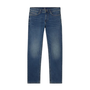 Pantalones vaqueros de mezclilla elásticos de corte regular, estilo vintage, lavado, cómodos, duraderos, informales, estilo clásico urbano para hombre - Product Image 4