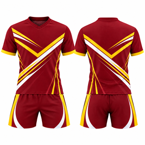 Ensemble maillot et short de rugby personnalisé, imprimé par sublimation, séchage rapide, respirant, pour équipe professionnelle, avec logo personnalisé - Product Image 4