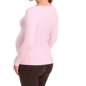 Camiseta de Maternidad y Lactancia para Mujer, Nueva Colección al por Mayor, Personalizable, con Mangas Largas, Cuello Cuadrado y Tirantes Ajustables para la Lactancia - Product Image 5