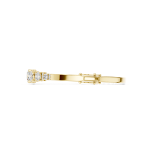 Bracelet tennis en or jaune avec diamants de laboratoire ronds pour femmes, bracelet de luxe en diamants, bijoux fins - Product Image 5