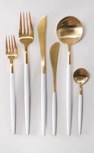 Minimalist Plastic Flatware Set Matte Finish Reusable Camping Cutlery Spoon Fork <b>Knife</b> Orange Trim - Product Image 6