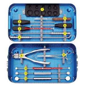BISONS Juego de Instrumentos Quirúrgicos Ortopédicos de Malla Metálica al por Mayor – Herramientas para Cirugía de Columna Vertebral - Product Image 1