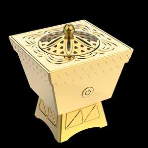 Quemador de incienso Bakhoor de latón vintage, quemador de incienso árabe Oud, soporte decorativo de metal para incienso, quemador de fragancia islámico para el hogar - Product Image 6