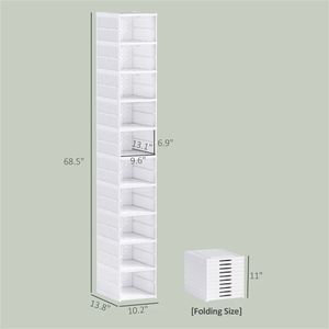 Scatola Portascarpe in Plastica Bianca e Scaffale Portascarpe Versatile dal Design Funzionale - Product Image 6