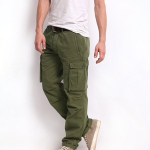 Pantalon cargo personnalisé pour homme, coupe droite, ample, décontracté, respirant, léger, séchage rapide, 100% coton, toile tissée, écologique - Product Image 3