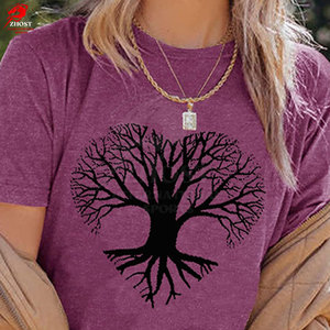 Camisetas Modernas para Mujer, Estampadas, de Algodón Suave, Corte Holgado, Estilo Casual Urbano, Cómodas, a Precio Razonable - Product Image 4