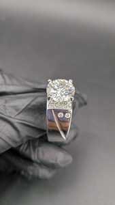 Sparkly Moissanite Round Cut Diamond Wide Band <b>Ring</b> For mens Original 925 Sterling <b>Silver</b> Fine Jewelry Wedding Surprise Gift - Product Image 2