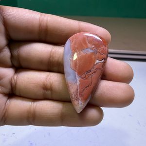 Cabochon en Agate Coton Naturel de Haute Qualité, Pierre Précieuse en Vrac pour la Fabrication de Bijoux - Product Image 2