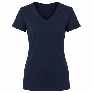 Camisetas de Cuello Redondo para Mujer, Ligeras, 100% Algodón, Transpirables, con Apliques, de Venta Caliente, Corte Regular, Hombros Caídos, Casuales, de Verano - Product Image 1