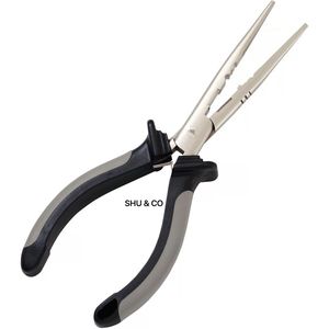 Pince de pêche en acier inoxydable, coupe-fils, coupe-anneaux brisés, dégorgeoir à bec long, finition mate, outil professionnel pour pêcheur, OEM - Product Image 1