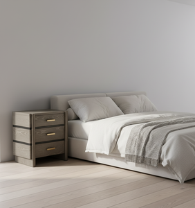 Table de chevet à 3 tiroirs, cadre de lit pour chambre à coucher, meubles de maison, meubles en bois sur mesure, fabrication artisanale, qualité d'exportation, qualité supérieure - Product Image 5