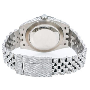 Iced Out Moissanite <b>Watch</b> VVS Diamond Hip Hop Modern Stainless Steel <b>Quartz</b> <b>Men</b> Fashion 20mm Band Glass Dial - Product Image 3