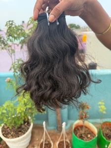 Extensions de cheveux humains indiens ondulés non traités de haute qualité, 10 à 14 pouces, mèches de cheveux humains ondulés naturels, sans perte ni nœuds. - Product Image 5