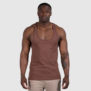 Débardeur de compression en coton durable pour homme, décontracté, pour le sport, t-shirt de fitness, été, musculation, adulte, lavage enzymatique - Product Image 1