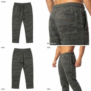 Pantalon de survêtement camouflage pour homme, taille élastique avec cordon de serrage, coupe décontractée ample, en coton respirant avec poches, style printemps - Product Image 6