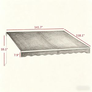 Toldo Retráctil para Patio con Brazos Plegables y Extensibles, Protección UV y Contra Lluvia, para Terrazas y Patios Traseros, Autoportante - Product Image 4