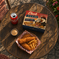 Boîtes en papier écologiques personnalisées résistantes à l'huile pour poulet frit et frites à emporter