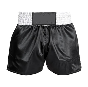 กางเกงมวยไทย MMA คิกบ็อกซิ่ง ยี่ห้อ Elite Fight Wear สำหรับฝึกซ้อม ระบายอากาศได้ดี ผ้าซาตินยืดหยุ่น รับผลิตแบบ OEM พร้อมปักโลโก้ด้านหน้า - Product Image 1