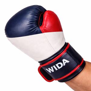 Guantes de Boxeo Muay Thai Profesionales con Logotipo Personalizado, de Cuero, Antideslizantes, con Correa de Muñeca Ajustable, Cómodos y de Secado Rápido, para Artes Marciales - Product Image 3