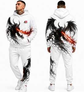 Premium Quality 100% Cotton Hooded Casual Solid <b>Men</b> Tracksuit Breathable Lightweight <b>Winter</b> <b>Wear</b> Made Pakistan Wholesale Price - Product Image 5