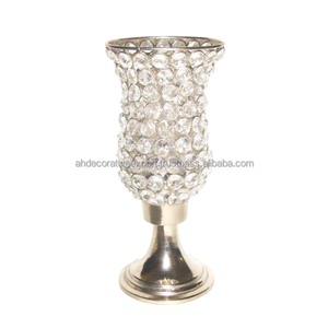 Hot Luxury <b>Silver</b> Crystal Beaded <b>Candle</b> <b>Holder</b> Hot Selling Decorative Metal Crafted Handmade <b>Candle</b> <b>Holder</b> for Table Decoration - Product Image 6