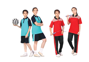 Conjunto de uniforme de ropa deportiva escolar hecho a medida para unisex, incluye Camiseta de cuello redondo y pantalones de chándal - Product Image 2