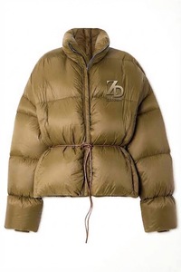 Veste matelassée oversize ZEDDISH à col montant, style streetwear d'hiver, respirante, avec fermeture éclair - Product Image 3