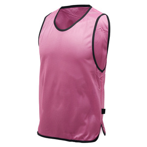 Pink Mesh Sleeveless Sports Vest Unisex V-Neck Breathable Regular Fit Adult All Seasons <b>Jersey</b> - Product Image 4