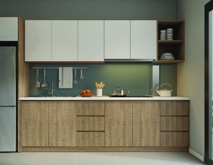 Vietnam Modern <b>Wall</b>-Mounted Kitchen <b>Cabinets</b> Durable Particle Board MDF Plywood Eco-Friendly <b>Metal</b> Handles Apartment Use 5 - Product Image 2