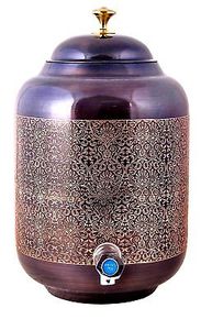 Dispensador de Bebidas de Cobre de Lujo con Tapa y Grifo, Gran Capacidad, Martillado, HECHO A MANO - Product Image 5