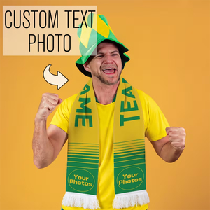 Services OEM, vêtements de sport d'hiver, écharpes en acrylique écologiques, design personnalisé, écharpes double face pour supporters de football - Product Image 3