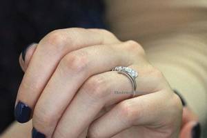 Luxury Moissanite Diamond Engagement <b>Ring</b> Five Stone Moissanite Bypass <b>Ring</b> <b>925</b> Sterling <b>Silver</b> Vintage Anniversary Gift Wedding - Product Image 3