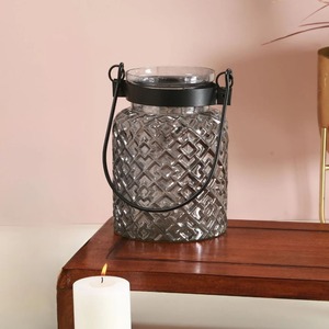 Lanterne en métal tendance et esthétique, porte-bougie design moderne, lanterne décorative pour l'intérieur, l'extérieur, la maison, le balcon, la décoration de jardin - Product Image 3