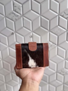 Real Cowhide Fur Leather Clutch New Design Stylish Multi Uses Western Hot Sale Real Cowhide <b>Small</b> <b>Wallets</b> for Women - Product Image 4
