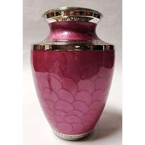 Urna Funeraria Grande de Esmalte Rosa, Urnas de Cremación para Adultos de Alta Calidad, Proveedor de Artículos Funerarios, Artesanía Metálica, Urnas Humanas Estilo Funerario - Product Image 1