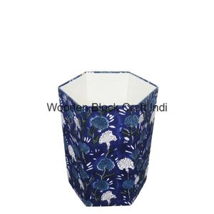 ถังขยะกระดาษแข็งหุ้มด้วยผ้าฝ้ายพิมพ์ลายดอกไม้ 100% คู่มือการใช้ผ้าฝ้ายและกระดาษแข็ง - Product Image 2