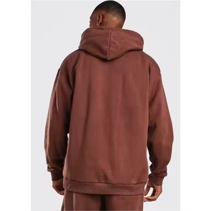 Ensembles de survêtements pour hommes, unis, oversize, à capuche, en polaire vierge, polaire technique, effet délavé vintage, personnalisables 2025 - Product Image 2