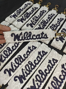 Customizable Beaded Sequin Wristlet Keychain Personalized Embroidered Aari Handmade Eco-Friendly Durable Lightweight Accessories - Product Image 1