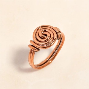 Bague en cuivre ajustable, bijou fait main, idée cadeau pour femmes, amies et famille, occasions spéciales, bague pour femme, fête - Product Image 2