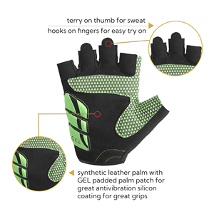 ถุงมือออกกำลังกายแบบครึ่งนิ้ว ระบายอากาศได้ดี กันลื่น เหมาะสำหรับผู้ชายและผู้หญิง ใช้สำหรับยกน้ำหนักและออกกำลังกายทั่วไป - Product Image 3