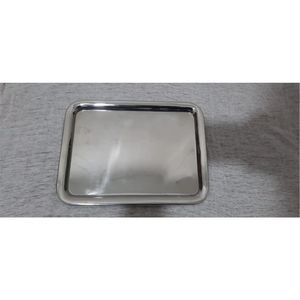 Bandeja de Servir de Acero Inoxidable con Acabado Espejo |   Bandeja Rectangular de Metal de Grado Alimenticio para Servir Té y Café en Hoteles y Hogares - Product Image 3