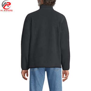 Veste polaire en laine marron de haute qualité pour homme, idéale pour l'hiver, fabriquée sur mesure pour l'extérieur, avec col montant et logo personnalisable. - Product Image 2