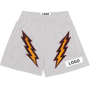 Shorts de basketball unisexes à séchage rapide, antibactériens, imprimés, avec cordon de serrage, logo personnalisé, broderie, maille respirante, personnalisable - Product Image 5