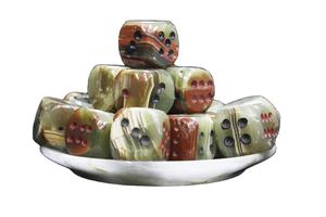 Dados de Mármol Vintage, Dados de Piedra Natural para Juegos, Accesorio Decorativo Coleccionable para Juegos de Mesa - Product Image 5